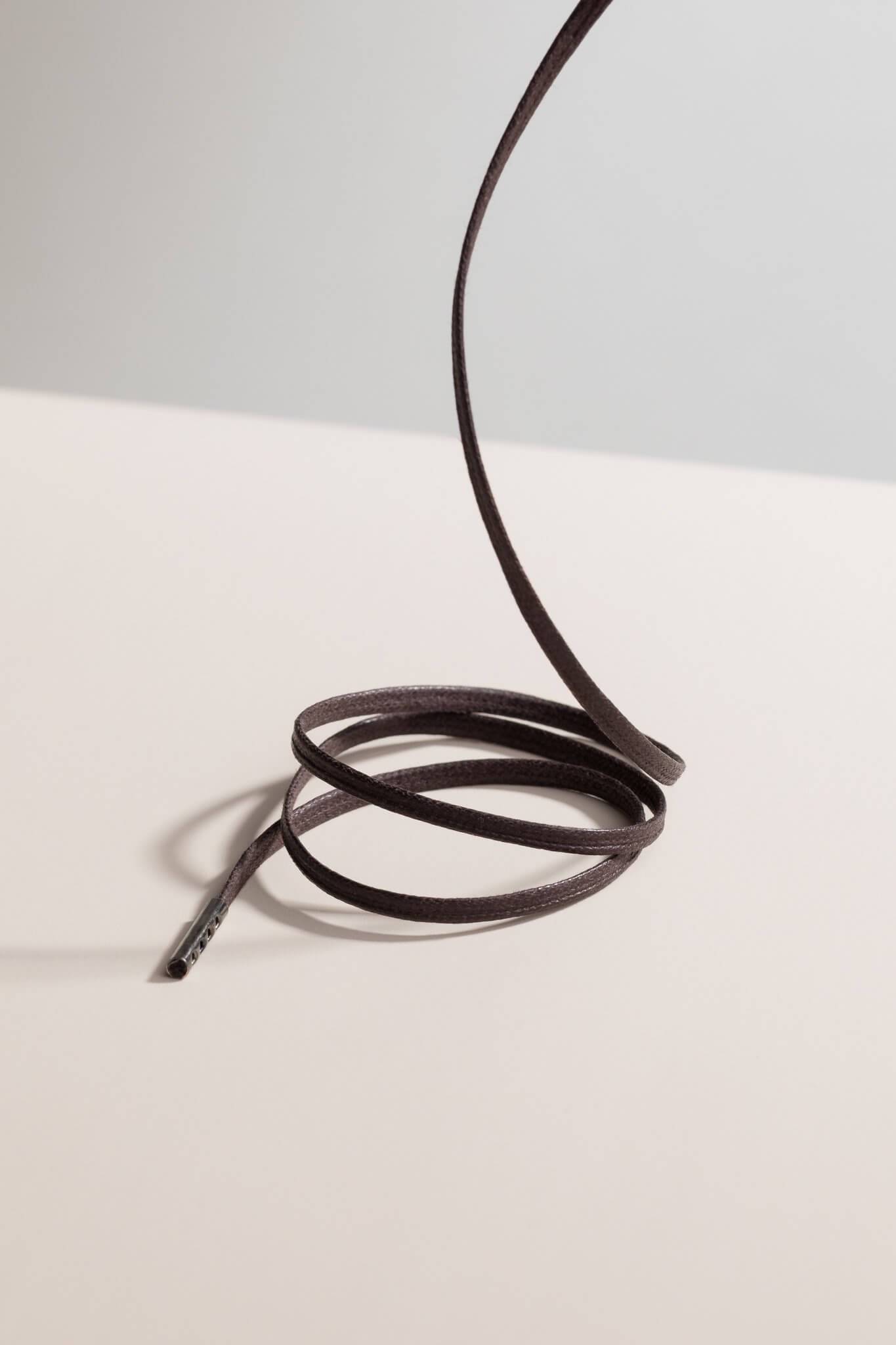 Dunkelbraun - 3mm Flache Gewachste Schnürsenkel