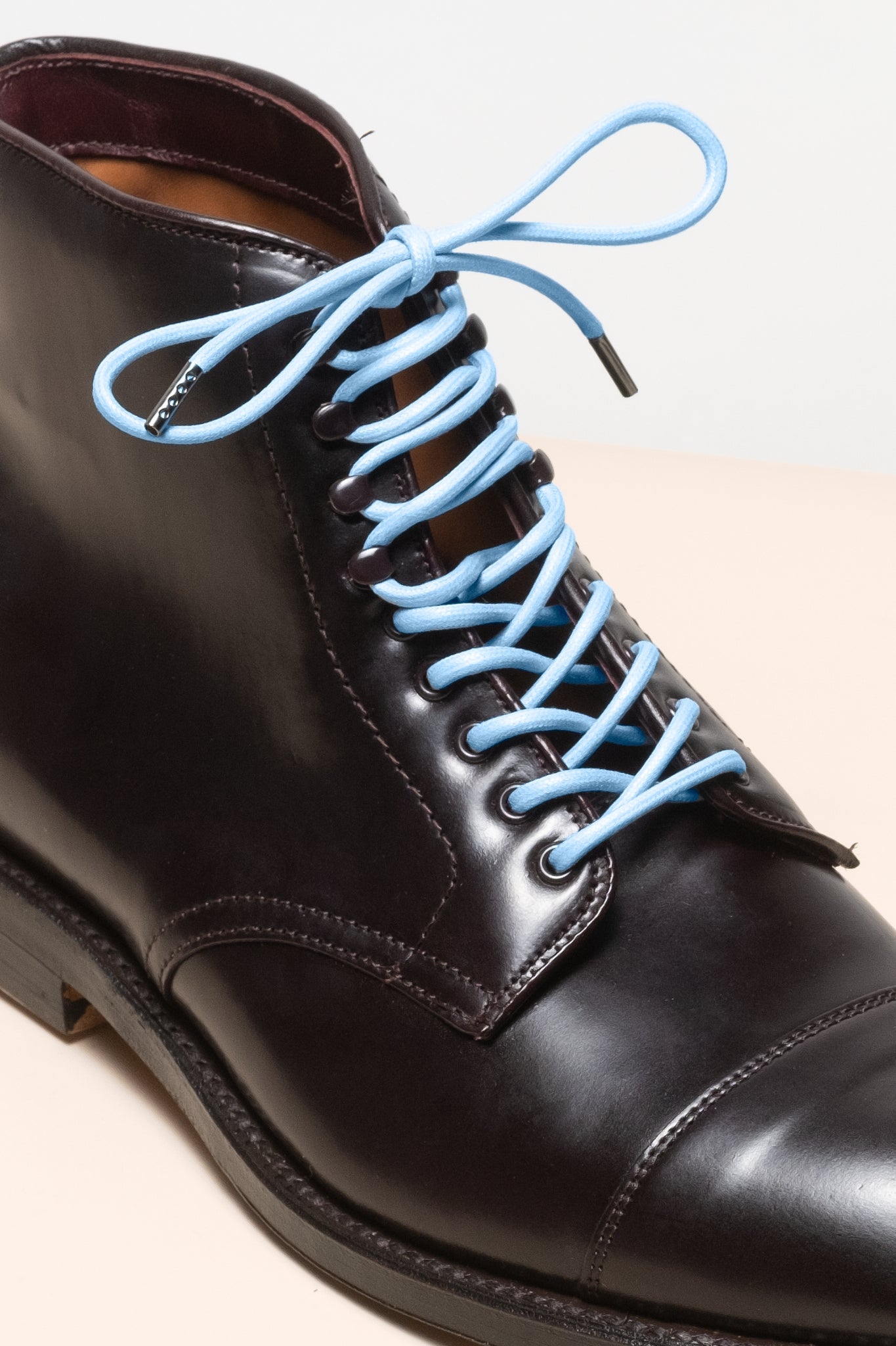 Light Blue - 4mm Round Waxed Shoelaces | Senkels