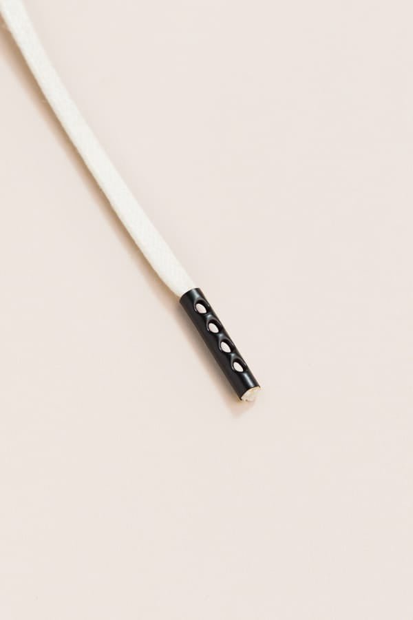 Off White - 4mm round waxed shoelaces for boots and shoes made from 100% organic cotton - Senkels