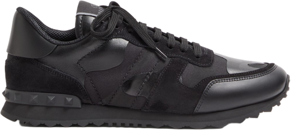 Valentino Camouflage Noir Rockrunner Sneaker
