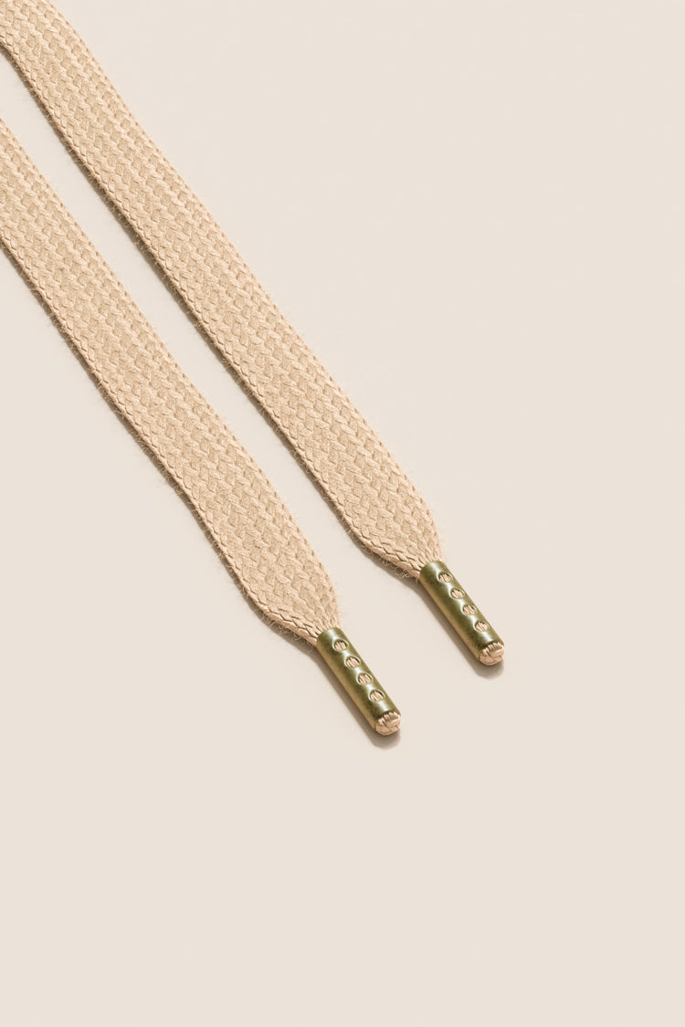 Senkels Champagne Sneaker Shoelaces with Brass Aglets