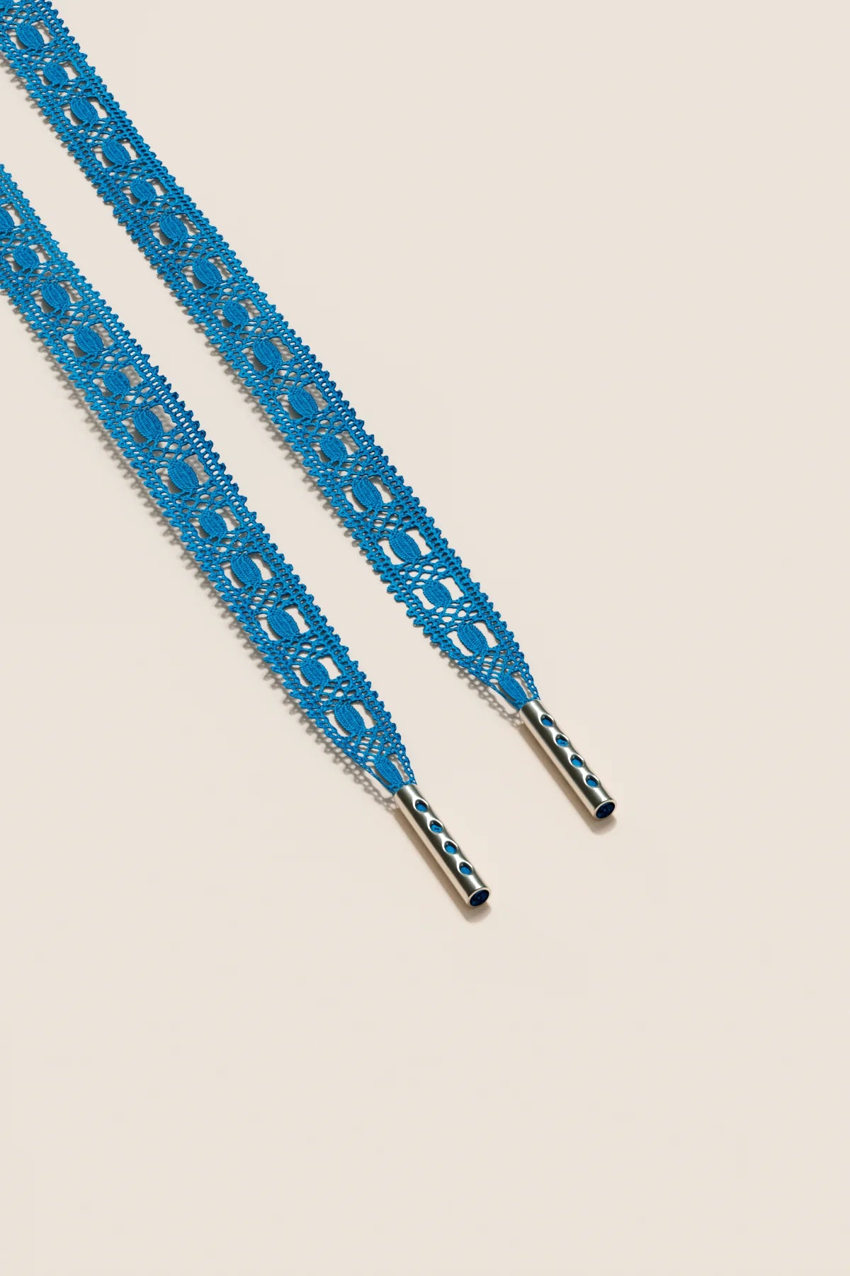 Senkels Mint Green Crochet Shoelaces with Nickel Aglets