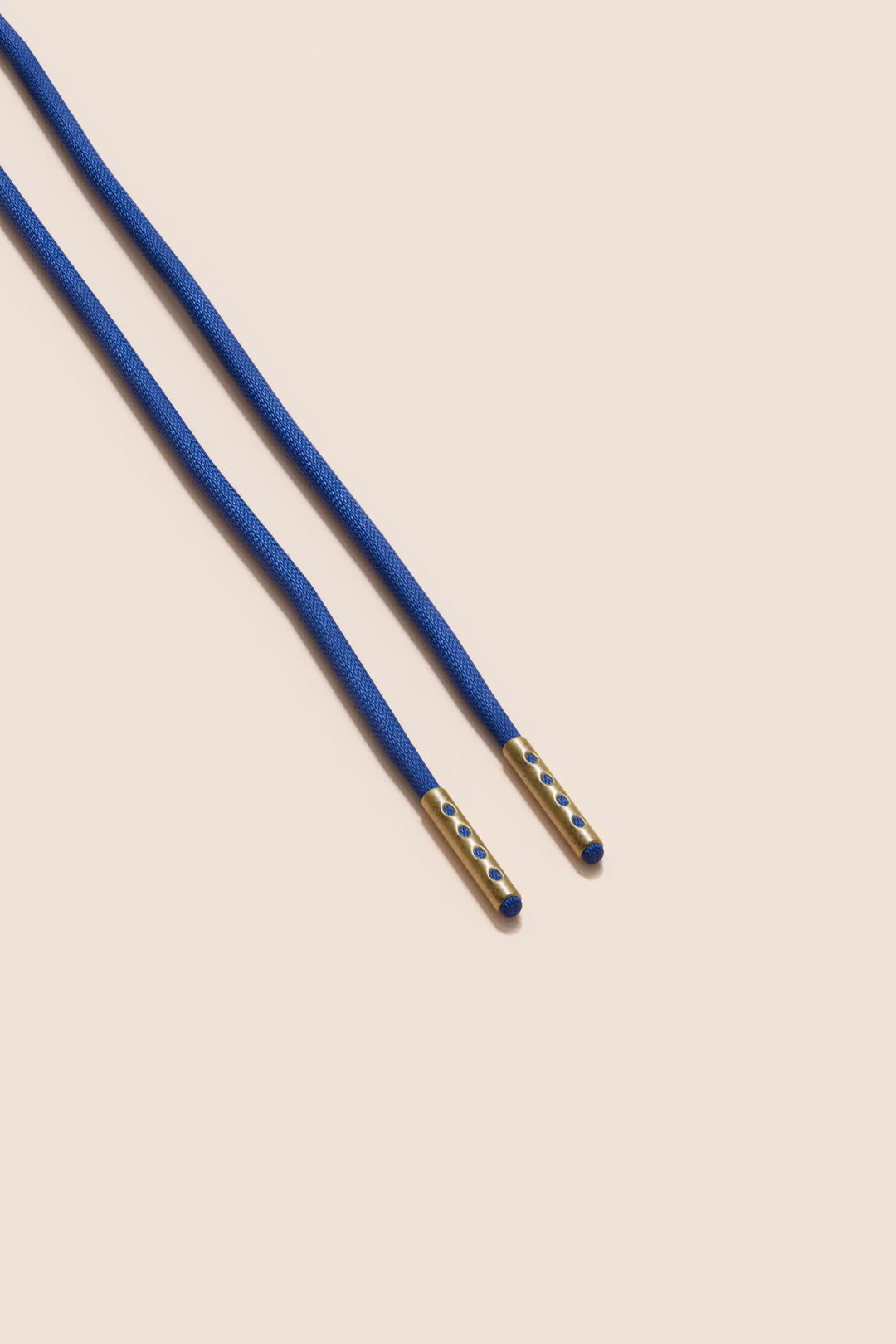 Senkels Navy 2.5mm Round Waxed Shoelaces with Brass Aglets