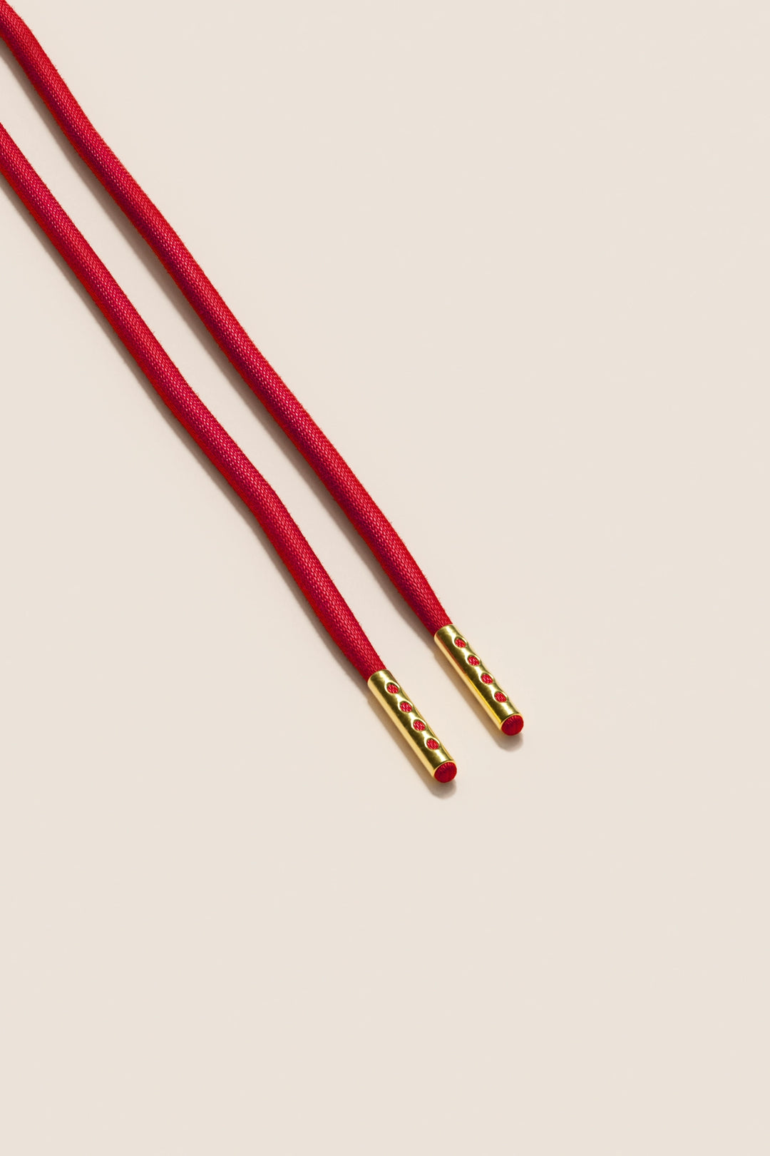 Senkels Testarossa 4mm Round Waxed Shoelaces with Gold Aglets