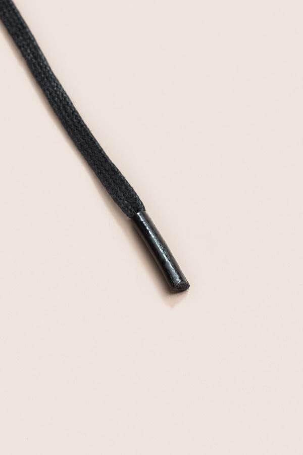 Schwarz - 3mm Flache Gewachste Schnürsenkel
