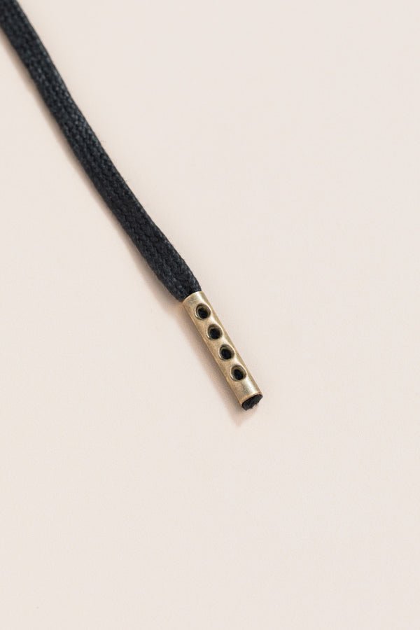 Black - Round Waxed Shoelaces | Senkels