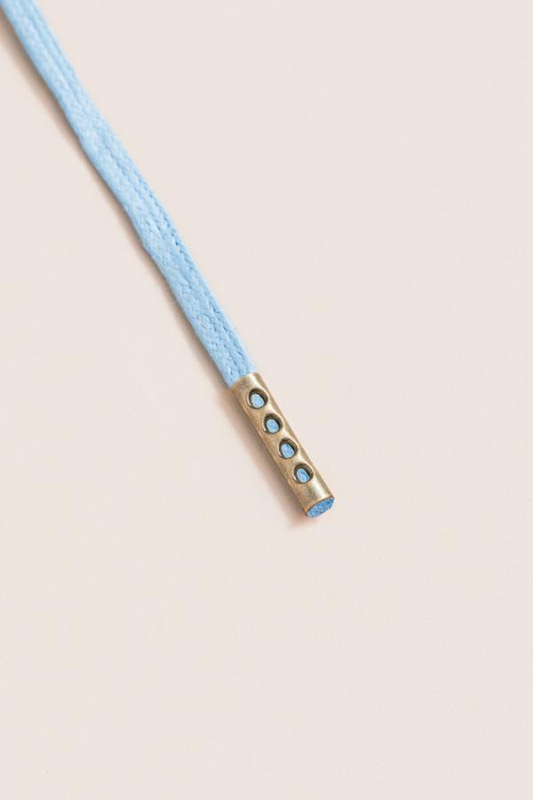 Light Blue - 3mm Flat Waxed Shoelaces